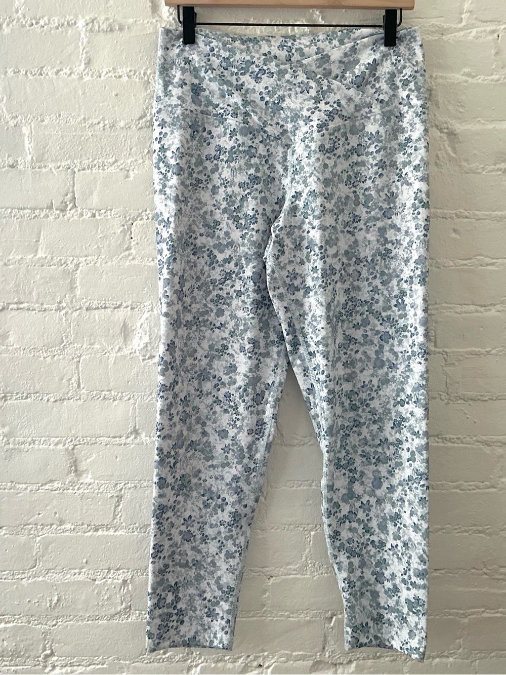 Evolution and Creation EVCR High Waist Blue Floral Print Leggings Activewear XL